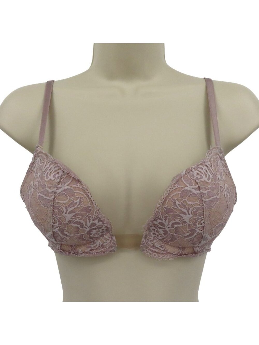 Victorias Secret 32B Push Up Floral Lace Underwire Padded Bra Adjustable Straps